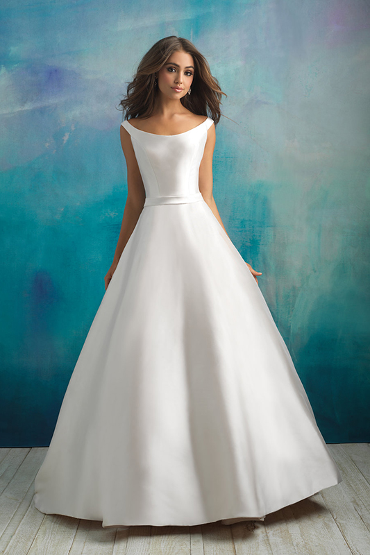 9524 Allure Bridals Silk Mikado Wedding Dress 6355