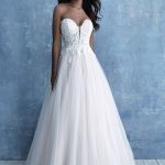 9715 Allure Bridals strapless tulle Wedding-Dress