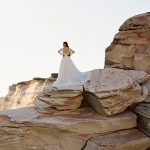 F195 Gwenyth sheer sleeves wedding dress