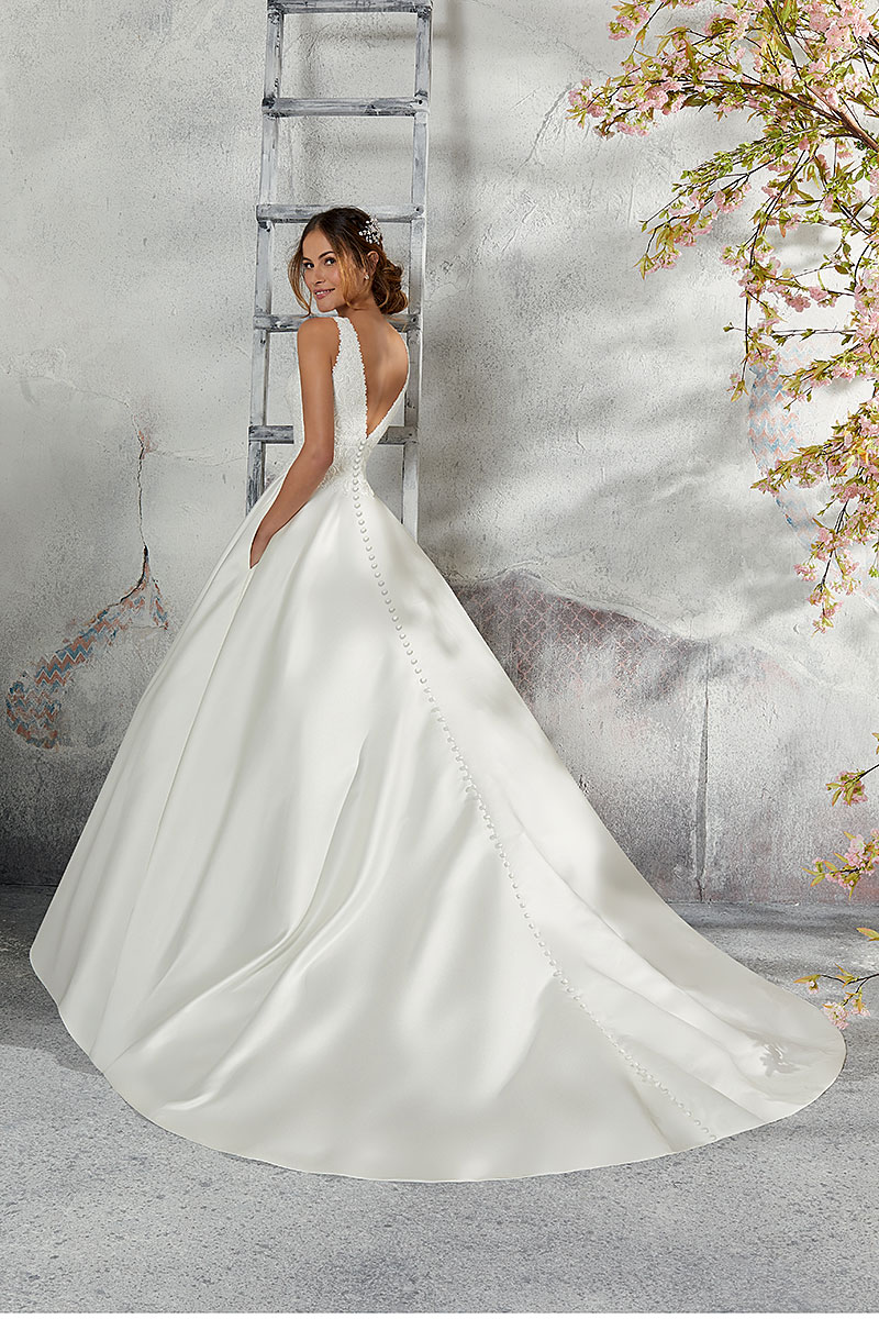 Mori Lee sleeveless designer bridal gown