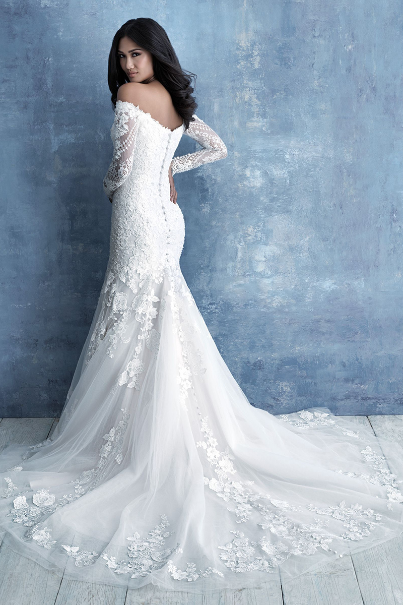 Allure Bridals Long Sleeved lace Gown 9706