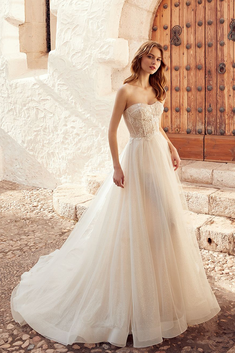 Phoebe Abella Strapless Bridal Gown E105