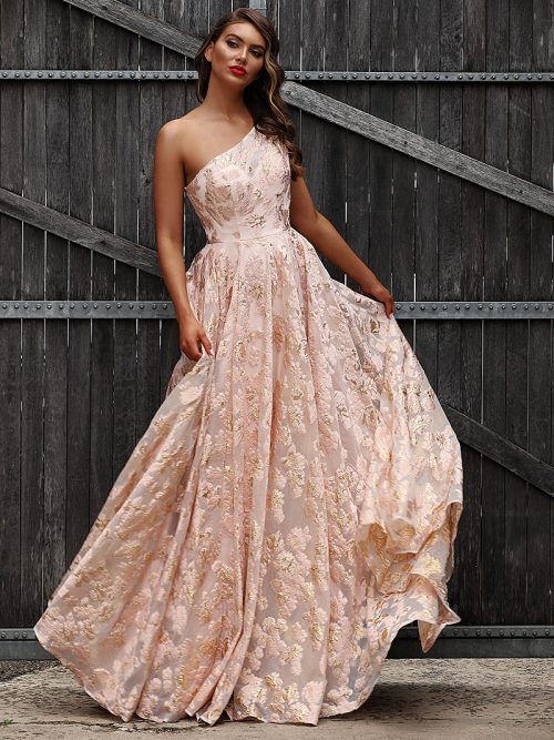 JX3025-Pink Jadore Bridesmaid Dress
