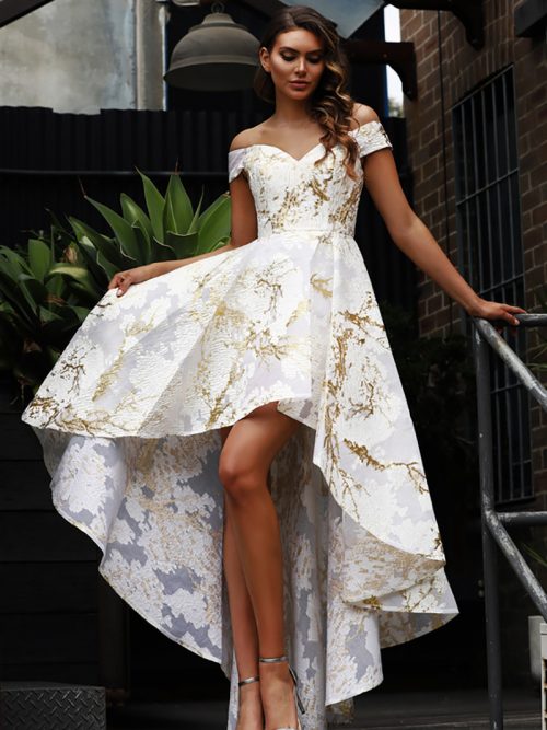 Hi-Low Style Skirt Wedding Dress JX3066 Jadore