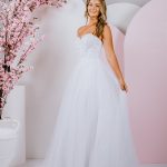 Beautiful sweetheart corset fitted gown with gorgeous crystal beading full tulle ballgown