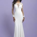 3409 ALLURE ROMANCE with Demure lace illusion sleeves