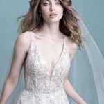 9758 Allure Bridals A-line sleeveless gown