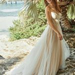 MJ959 'Ivanna' Madison James strapless A-line gown Detachable puffed sleeves