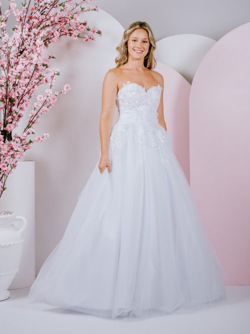 Sparkling Lace Adornes Ball Gown