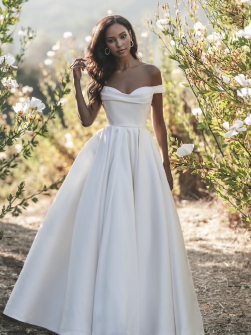 R3705 Allure Romance off-shoulder Wedding Dress