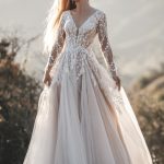 R3708 Allure Romance Pearly Lace Cross Wedding Dress