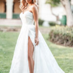 Strapless, A-line Wedding Dress
