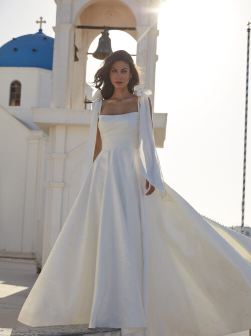 MJ1103 Madison James Fallon Jacquard A-Line Gown