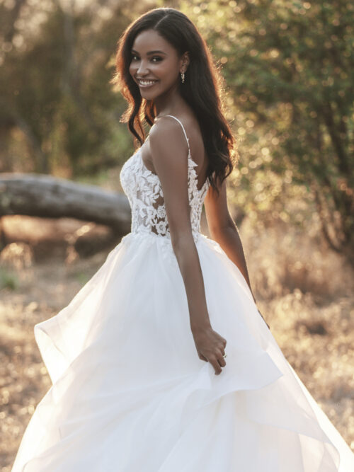 R3703 Allure Romance Pearl Lace Ballgown Wedding Dress
